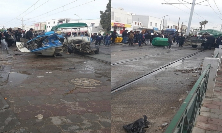 المترو يصطدم بشاحنة في الدندان