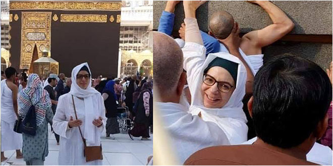 أمال كربول تؤدي مناسك العمرة وتصلي من أجل تونس