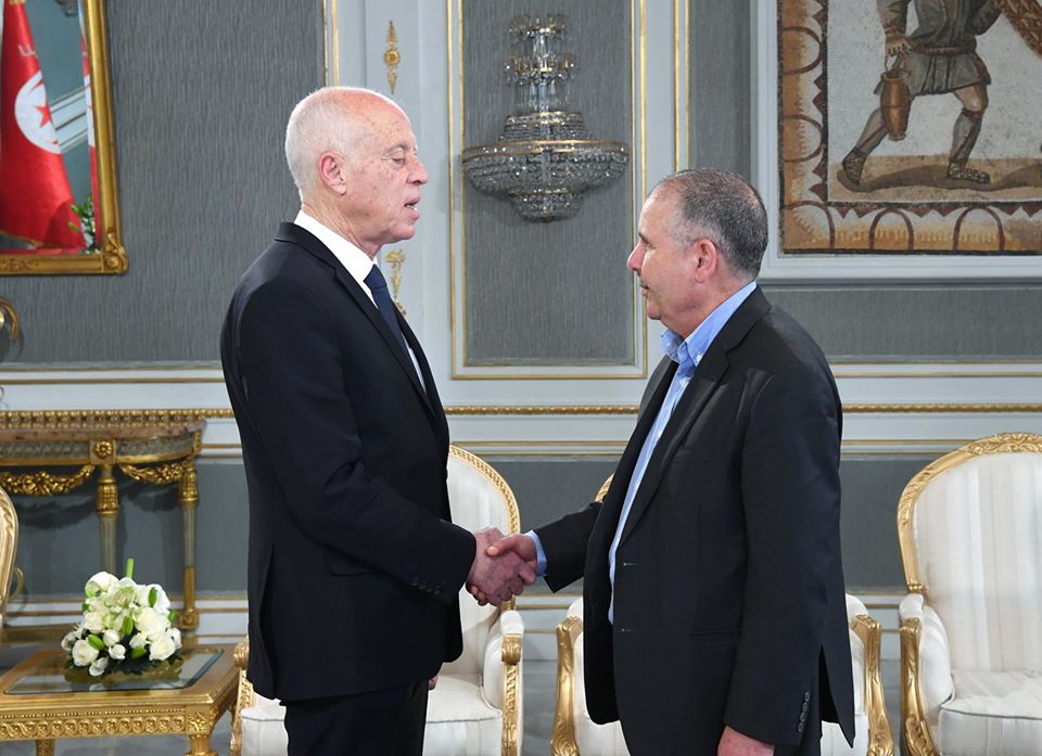 لقاء بين قيس سعيد ونور الدين الطبوبي