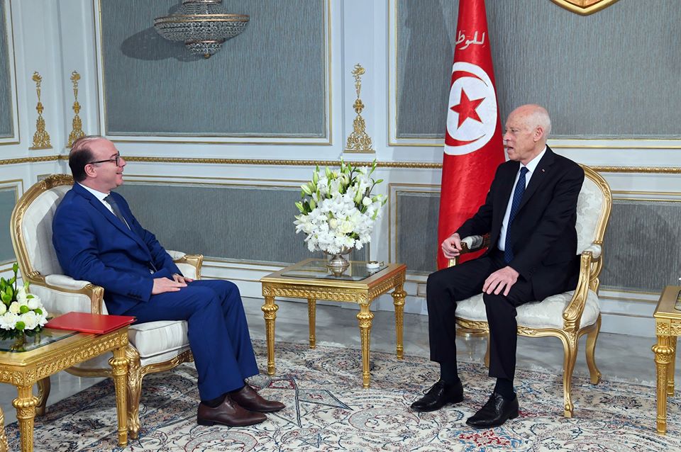 قيس سعيد يستقبل الياس الفخفاخ