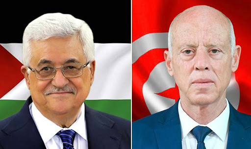 مكالمة هاتفية بين قيس سعيد ومحمود عباس حول مشروع قرار بمجلس الأمن