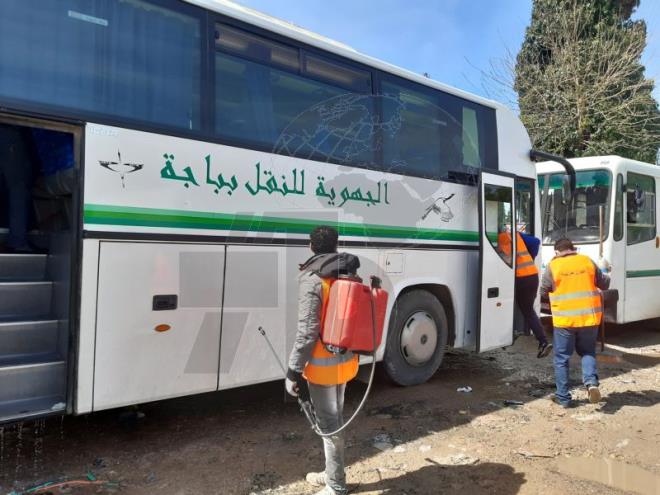 الشركة الجهوية للنقل بباجة تعقّم أسطولها