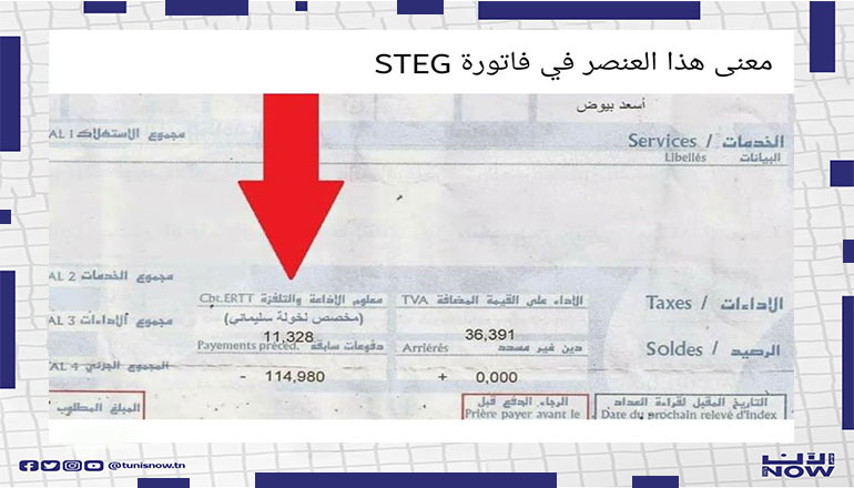 التونسي كيفاش يقرا فاتورة الضوء هالمدة