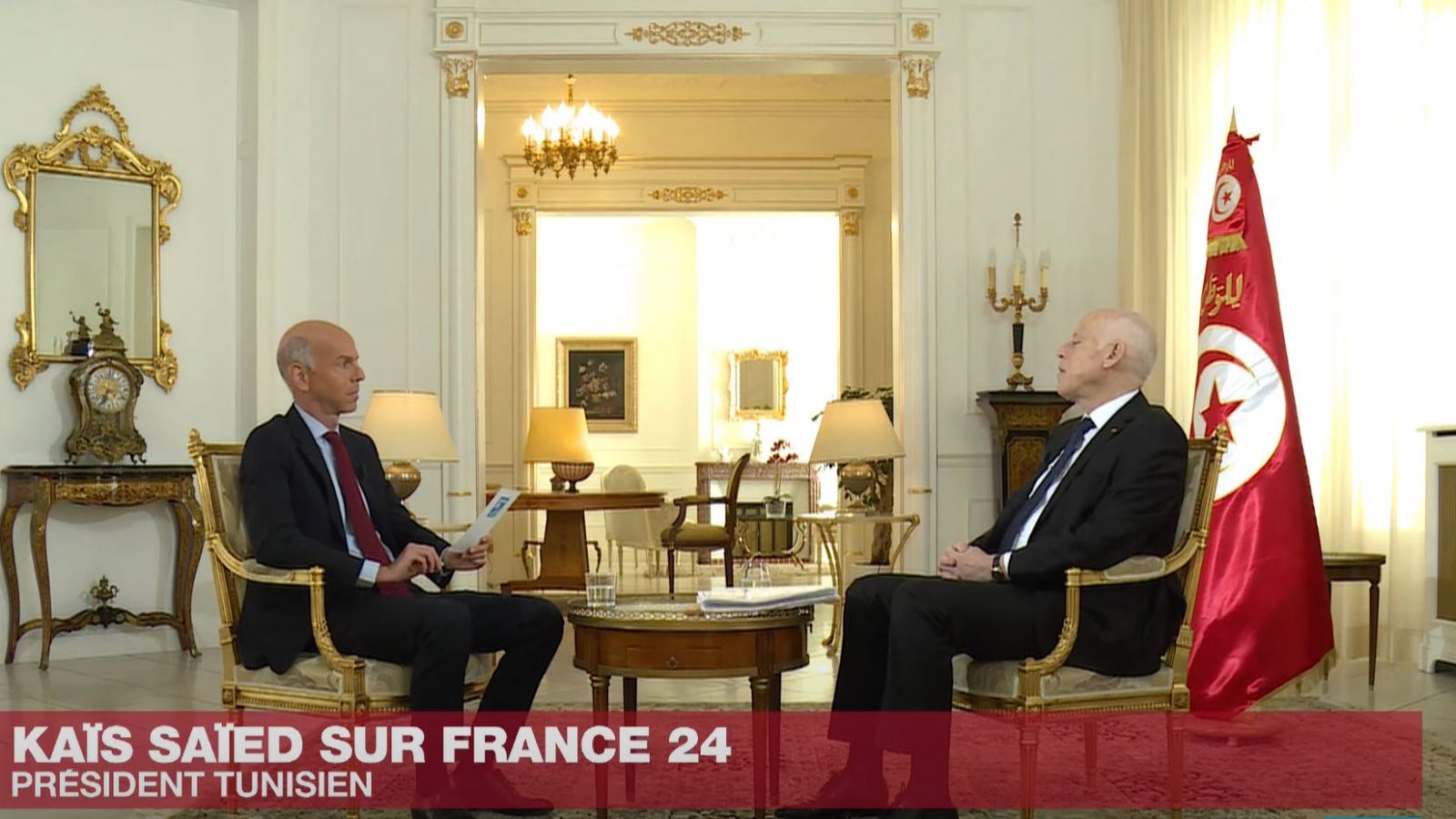 هكذا “سوّق” سعيد للوضع السياسي في تونس على “فرانس 24”