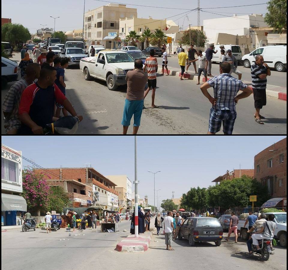 قفصة: قطعوا الطريق احتجاجا على انقطاع الماء