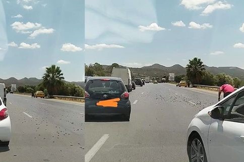 ما سر المسامير المبعثرة على الطريق السيارة؟
