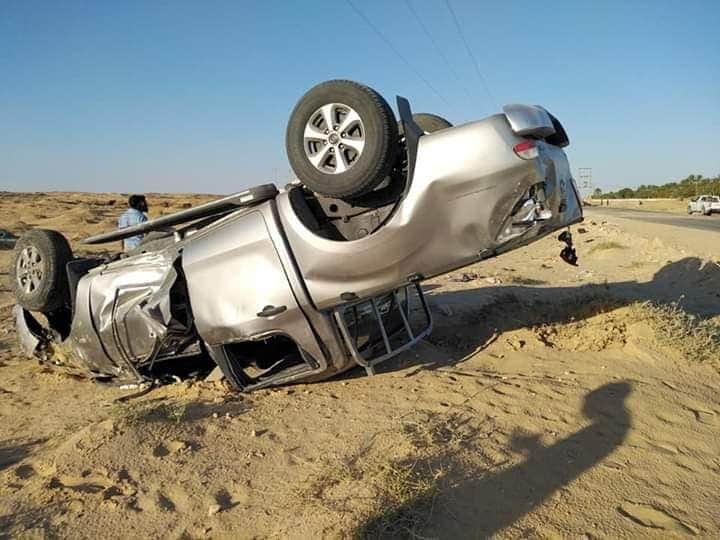 أحد أسود على الطريق/ قتيلان اخران في انقلاب سيارة بتوزر