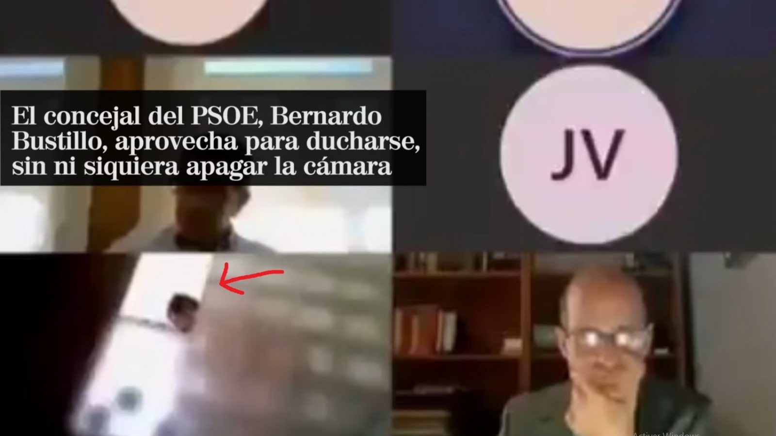 دفع ثمن  استحمامه غاليا جدا  أثناء اجتماع عبر الانترنت (فيديو)