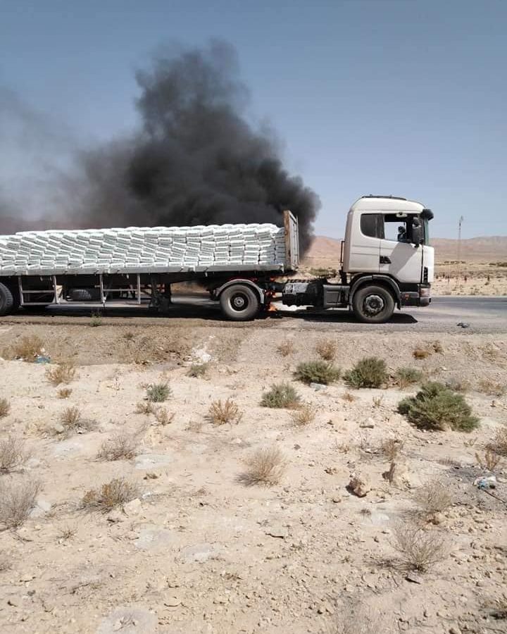 قفصة/ إحتراق شاحنة