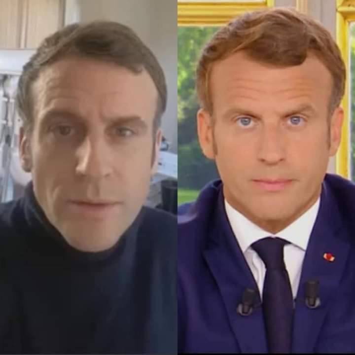 حقيقة ظهور ماكرون بملابس داخلية في فيديو