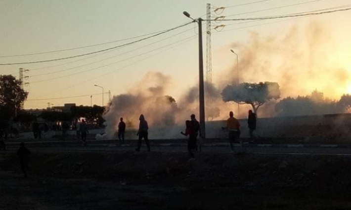 جلمة /   حالة من الإحتقان في صفوف الأهالي وغلق الطريق الرئيسية