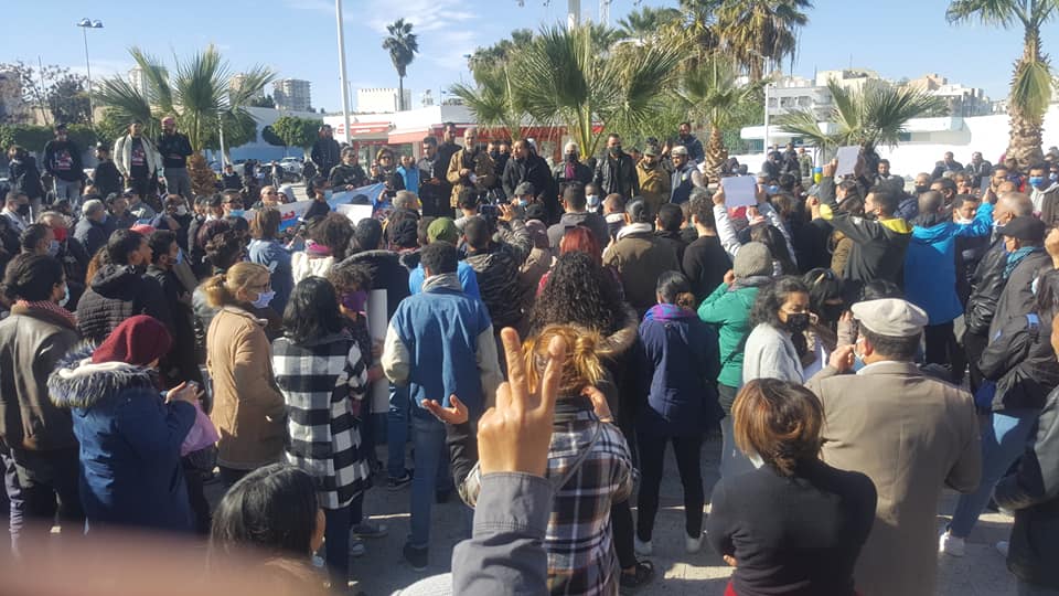 سوسة: وقفة احتجاجية تنديدا بالأوضاع الاجتماعية