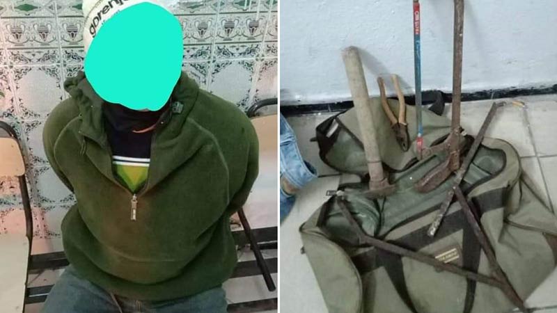 القبض على شخص كان بصدد محاولة سرقة فرع بنكي