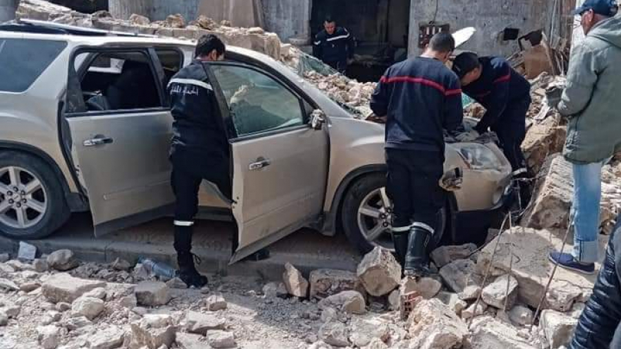 انهيار منزل قديم وسط نابل (صور)