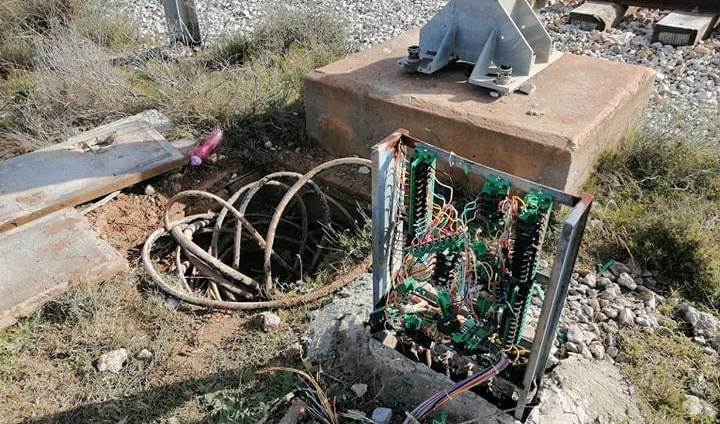 عمليات تخريب وسرقة ألياف بصرية تعطل سير القطار