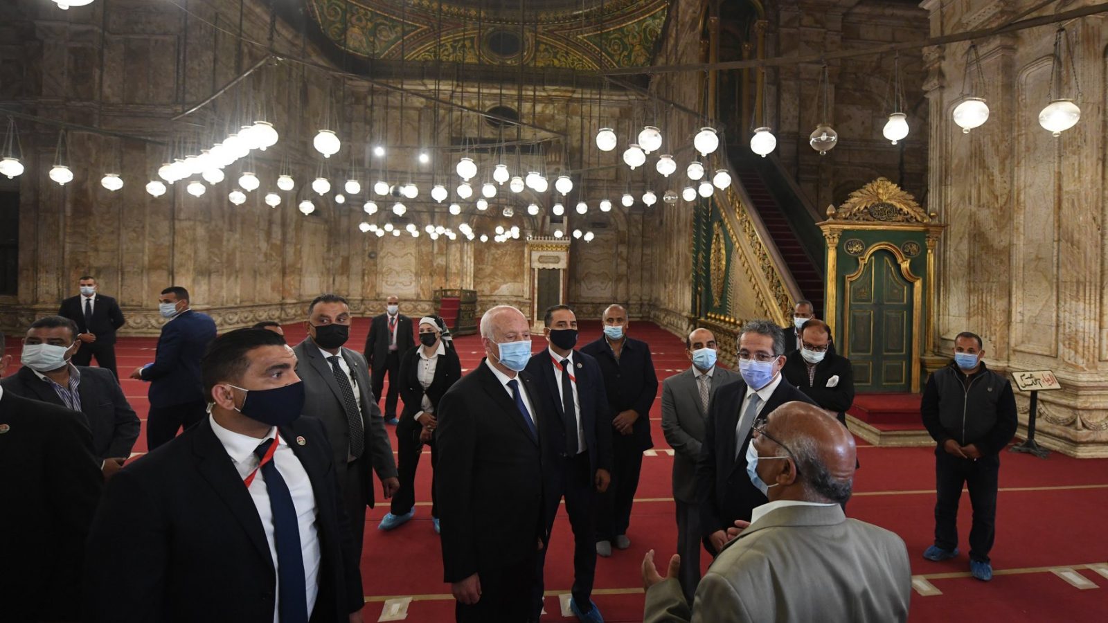 فيديو زيارة قيس سعيد بعض المواقع التاريخية في القاهرة