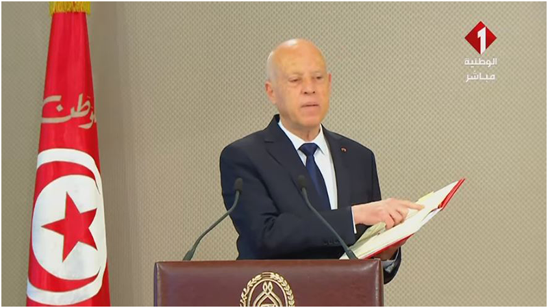 قيس سعيد بحضور الغنوشي والمشيشي: ”الحصانة لا يمكن ان تكون حائلا امام المساءلة او الافلات من العقاب’