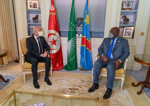 قيس سعيد يستهل زيارته لفرنسا بلقاءات مع زعماء أفارقة (فيديو)