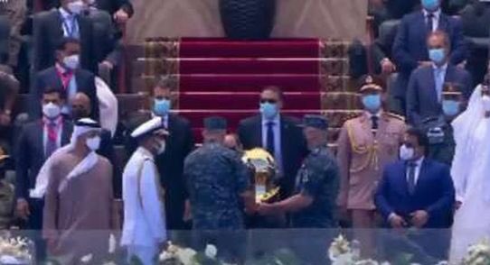 افتتاح قاعدة عسكرية مصرية على المتوسط بحضور ولي عهد أبوظبي ورئيس المجلس الرئاسي الليبي