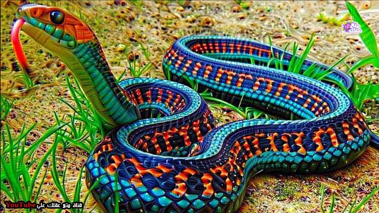 أفعى غريبة بألوان “قوس قزح” (فيديو)