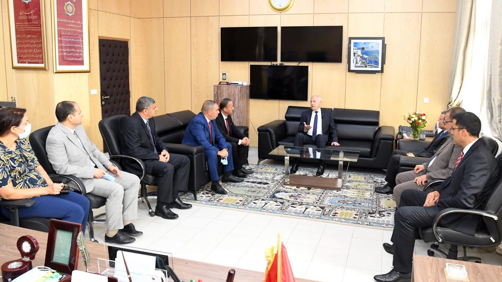 قيس سعيّد يزور مقر وزارة الداخلية(فيديو)