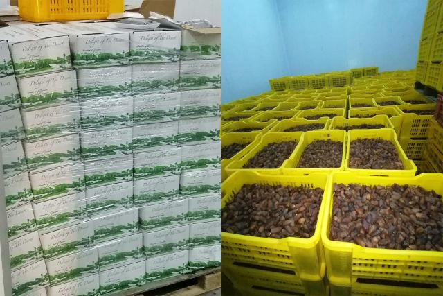 حجز أطنان من التمور والموز في مخزنين عشوائيين