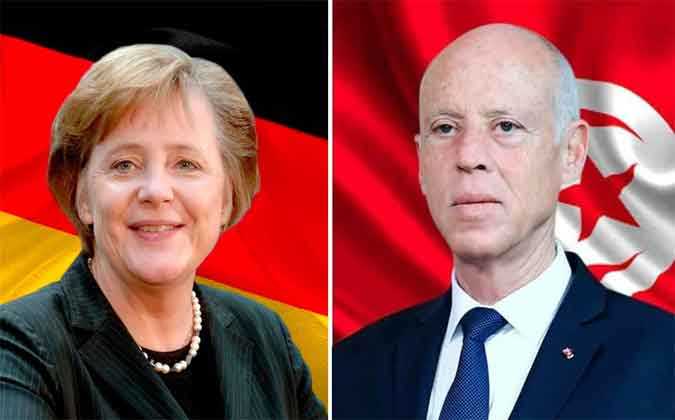 ميركل لقيس سعيد :من الضروري العودة للديمقراطية البرلمانية