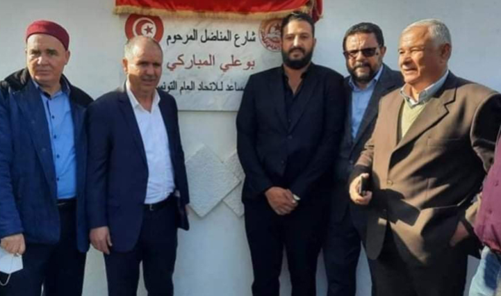 الإعتداء على الرخامة التي ترمز لشارع بوعلي المباركي