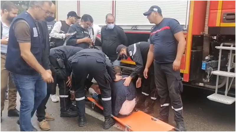 الاعتداء بالحجارة على الفريق الصحفي للقناة الوطنية