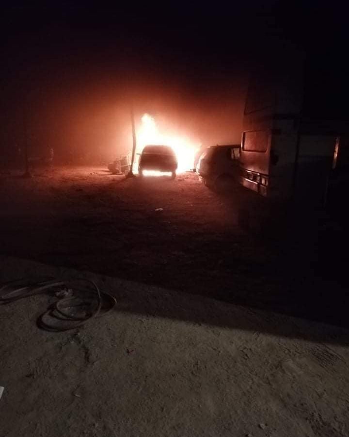 المستودع البلدي بعقارب يتعرض لعملية حرق (صور)