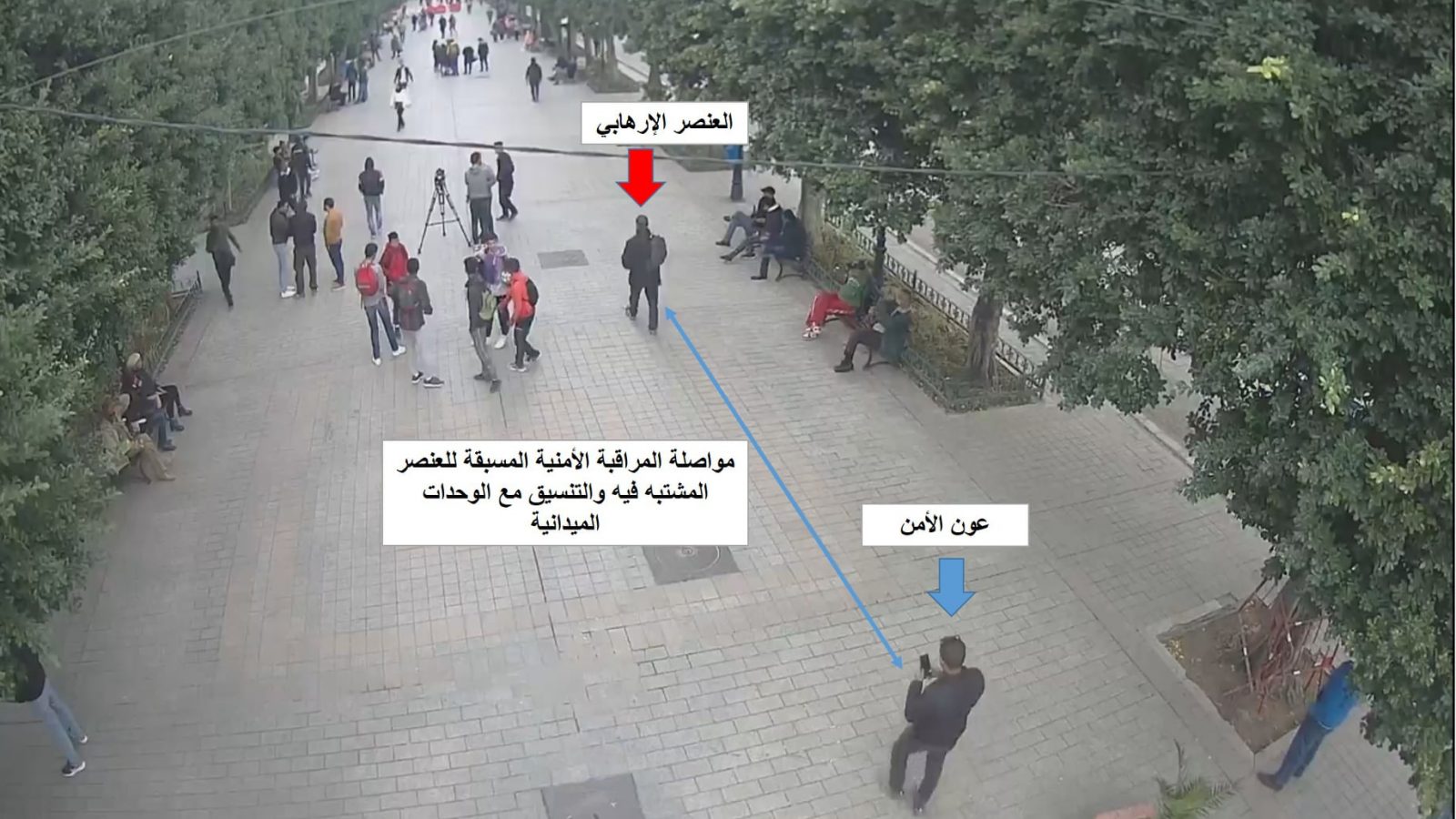 وزارة الداخلية تنشر صورا توثّق تحركات منفذ الهجوم على الأمنيين