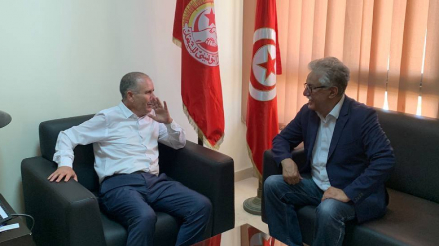 تطورات الوضع العام في البلاد محور لقاء الطبوبي بحمة الهمامي