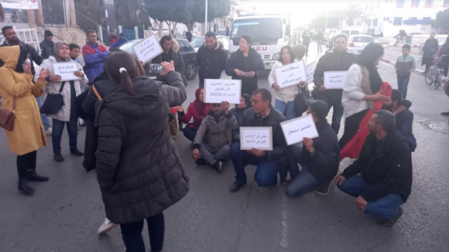 سيدي بوزيد/ احتجاجات للمعطلين عن العمل