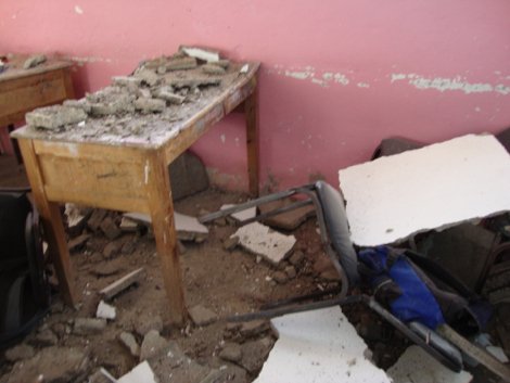 قفصة/ سقوط جزء من سقف قاعة تدريس وإصابة تلميذين