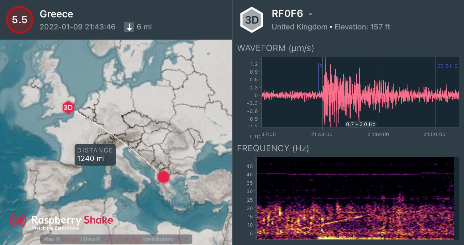 زلزال يضرب اليونان (فيديو)