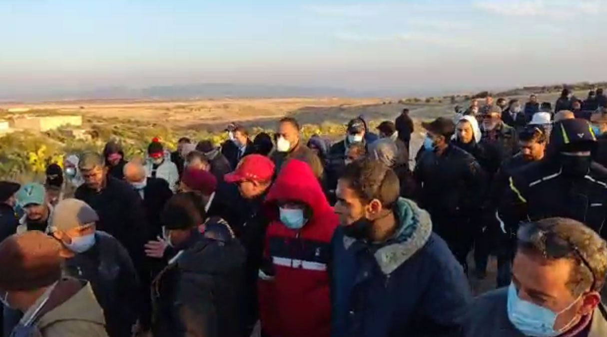 سليانة/ تشييع جثمان بوزيان المتوفى في احتجاجات 14 جانفي