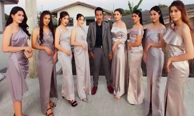 لديه 8 زوجات ويعيشون في منزل واحد (فيديو)