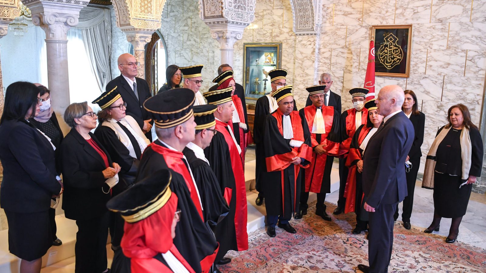 أعضاء المجالس المؤقتة للقضاء يؤدون اليمين أمام قيس سعيد (فيديو)