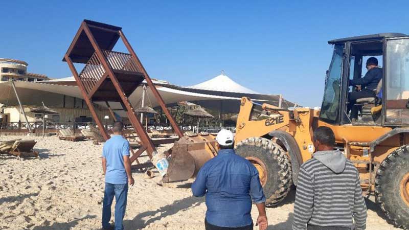 نابل/ بعض النزل تزيل بنايات مخالفة بصفة تلقائية