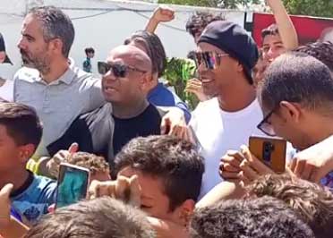 شاهد الفيديو/ رونالدينو في قصر السعيد