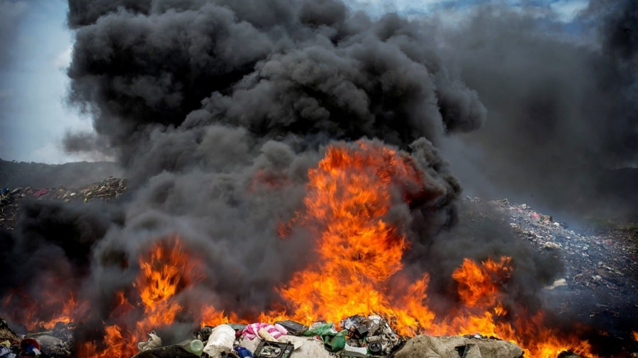 الكاف/ حريق بمصب للفضلات