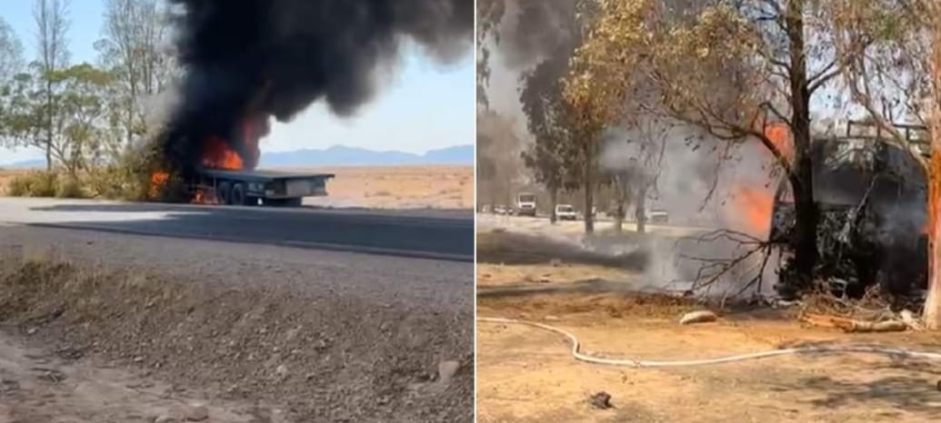 حادث مرور في قفصة وتفحم جثة سائق شاحنة (فيديو)