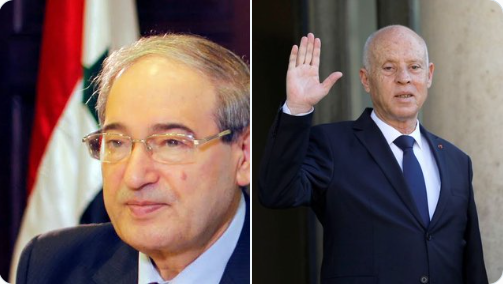 قيس سعيد يشيد بإنجازات سوريا حسب وكالة الانباء السورية