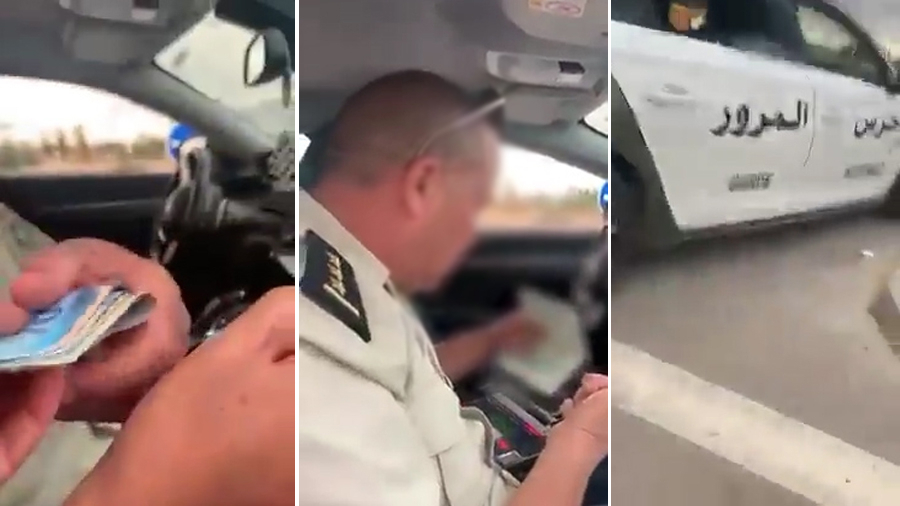 ضابط مرور ظهر في فيديو بصدد تلقي رشوة.. المستجدات