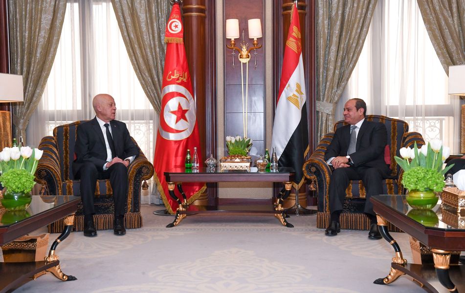 سعيّد يلتقي بالرئيس المصري.. وهذا ما دار بينهما (فيديو)