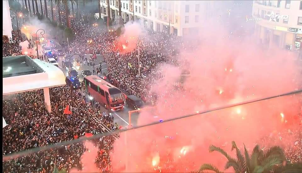 فيديو/ استقبال شعبي كبير لأسود الأطلس في الرباط