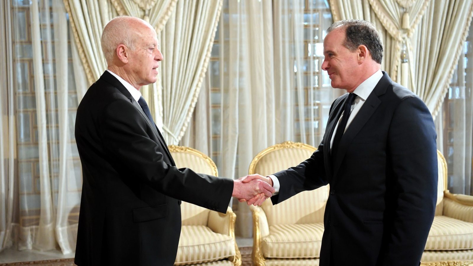 فيديو/ هذا مادار بين سعيّد والمنسق الإقليمي لمجلس الأمن القومي الأمريكي