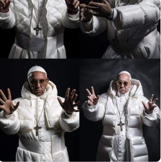 ما قصة ظهور البابا فرنسيس بمعطف أبيض منفوخ؟