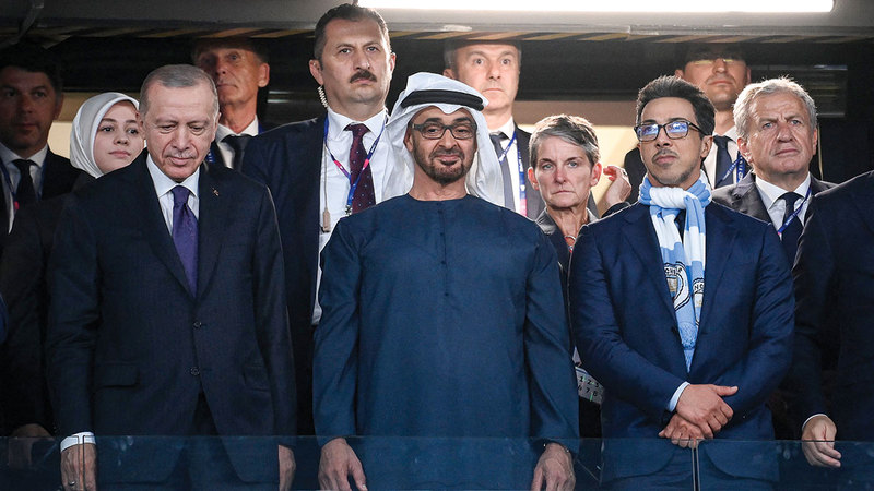 شاهد/ رئيس الامارات يفرح لفوز مانشستر سيتي