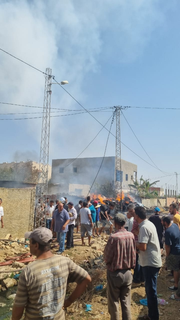 احتراق منزل ببوسالم